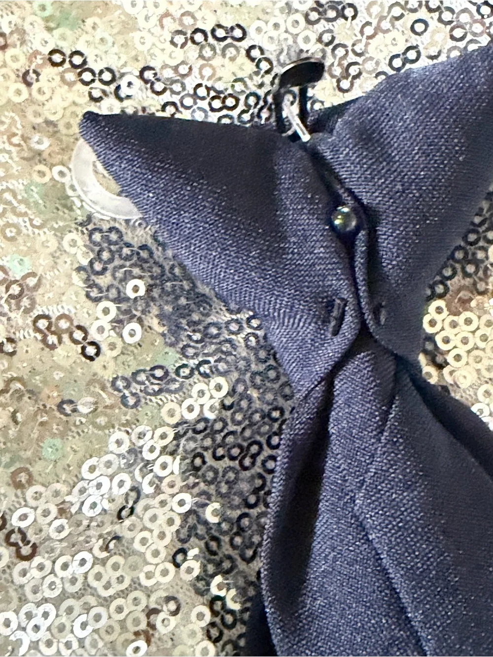 Dark Navy Blue Clip-On Uniform Tie - Picture 7 of 12